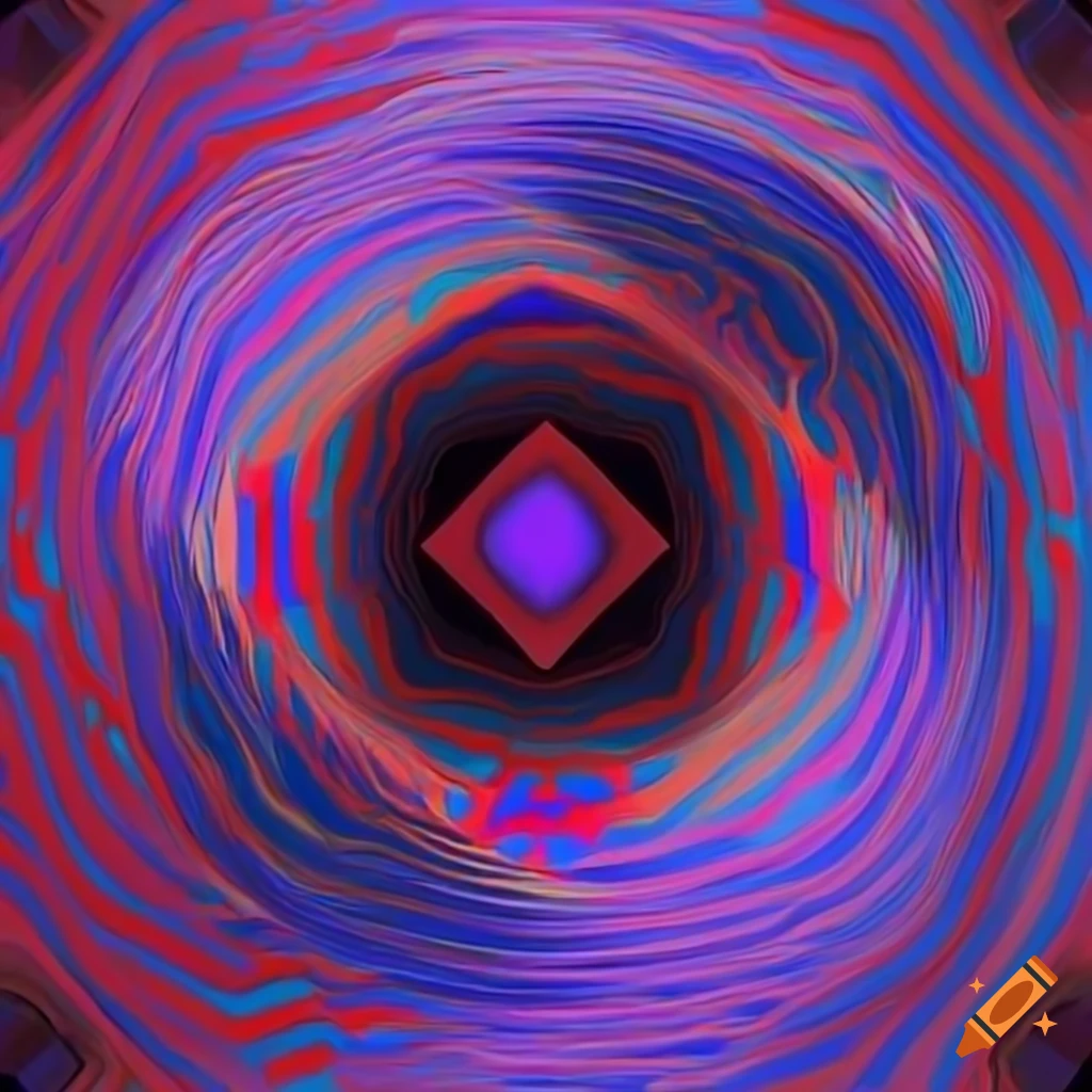 Abstract geometric art scene with mesmerizing shapes and colors
