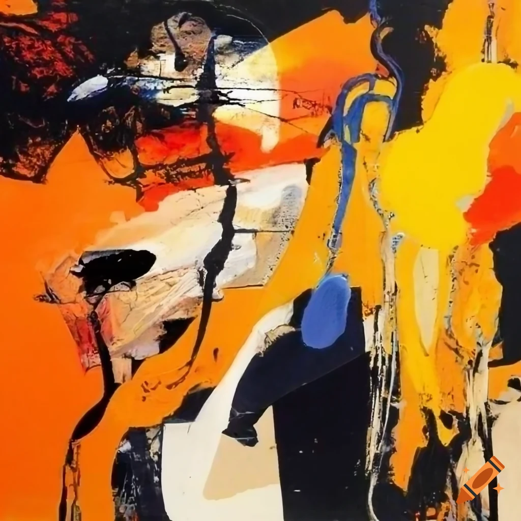 Abstract painting with orderly chaotic composition in comic book art ...