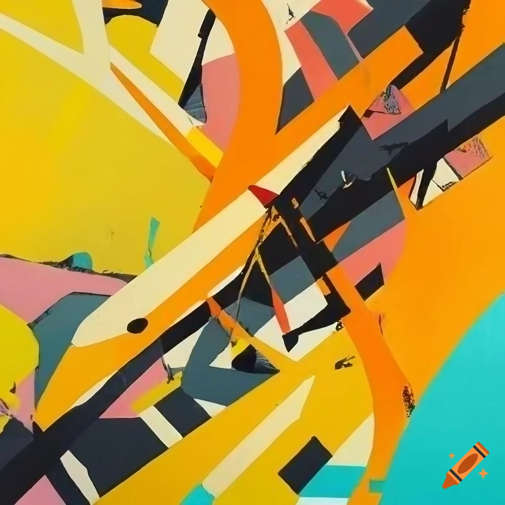 Abstract painting with an orderly chaotic composition influenced by ...