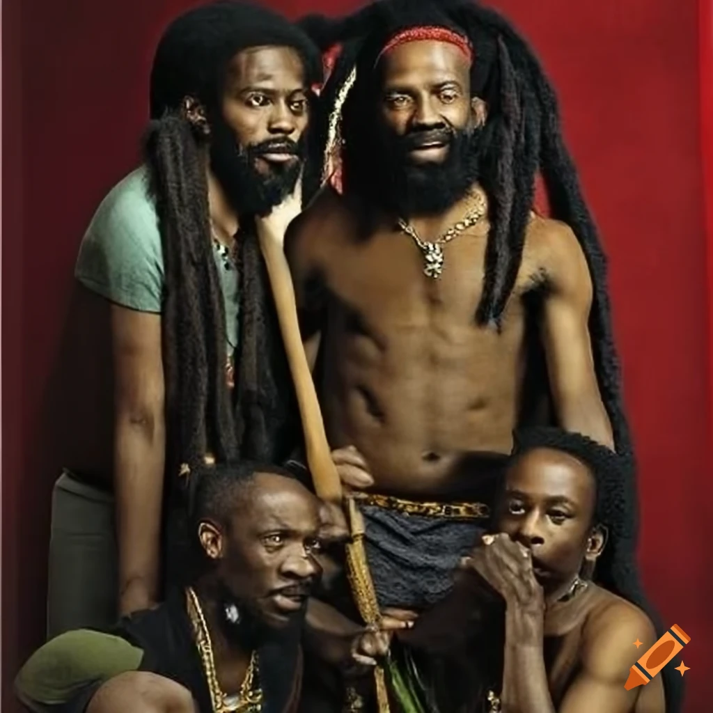 Black and white reggae album cover