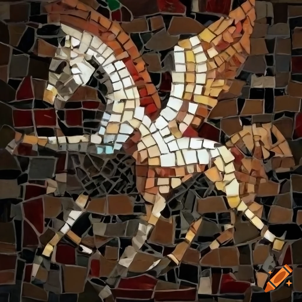 Pegasus mosaic art