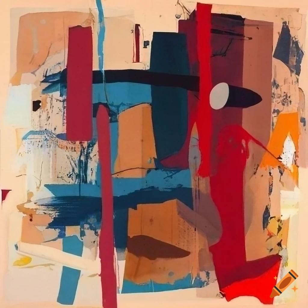 Abstract painting with orderly chaotic composition influenced by albert ...