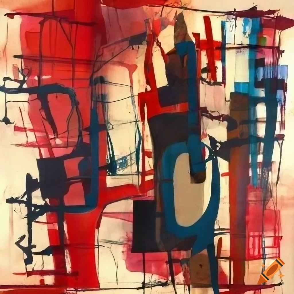 Abstract painting with orderly chaotic composition influenced by albert ...