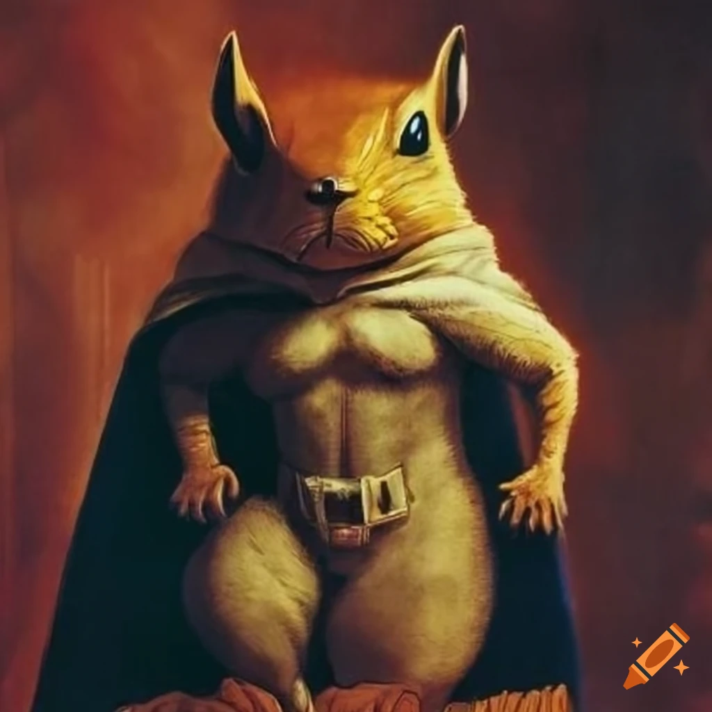 Batman villain squirrel by Norman Rockwell