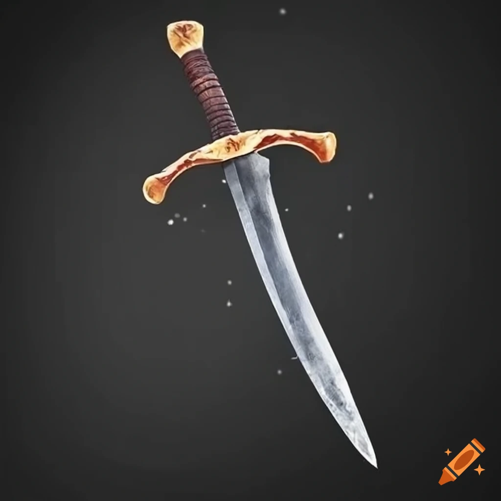 Forged sword in fire