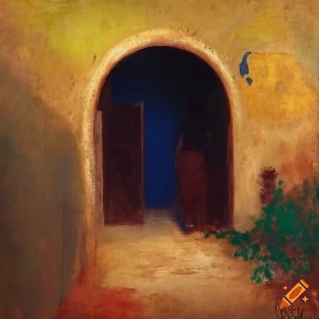 Tranquil Italian village street in the morning by Odilon Redon, Félix Vallotton