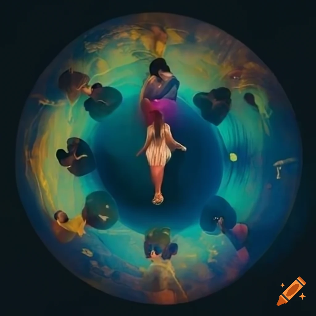 Diverse group of women standing in a circle