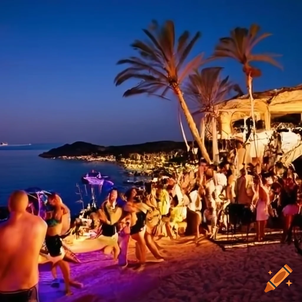 Ibiza nightlife with DJs, parties, and luxury overlooking the sea