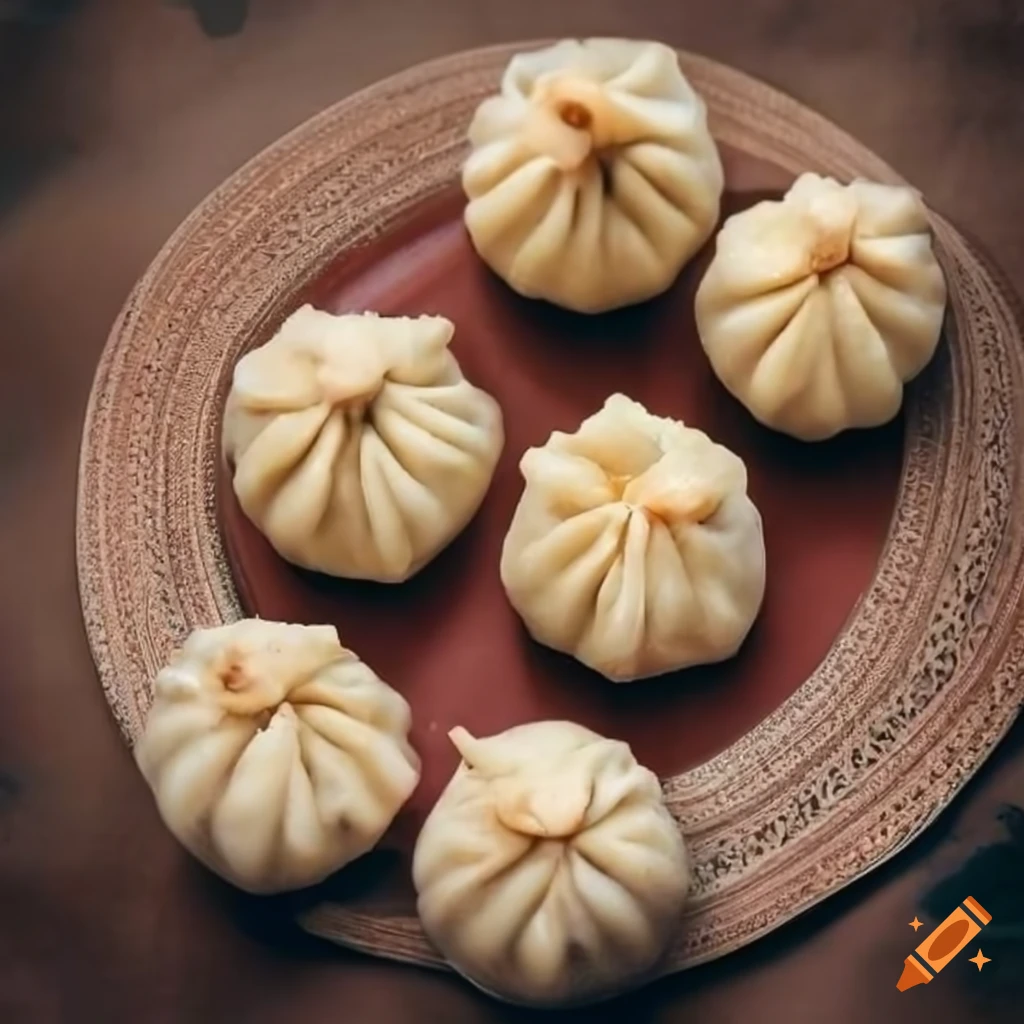 Tempting spread of traditional Indian Modaks with cashew nuts