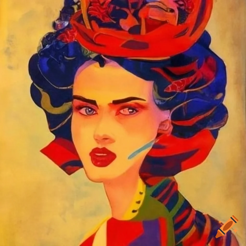 Vintage feminism in the style of Fortunato Depero