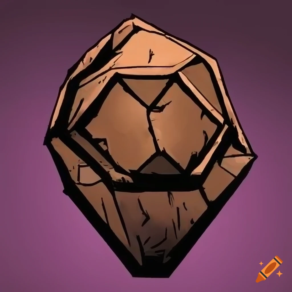 Brown gem inspired by darkest dungeon style