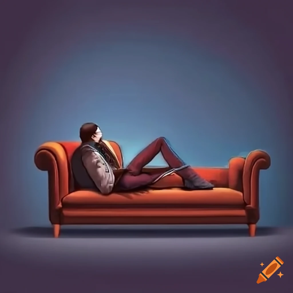 Man lying alone on a couch