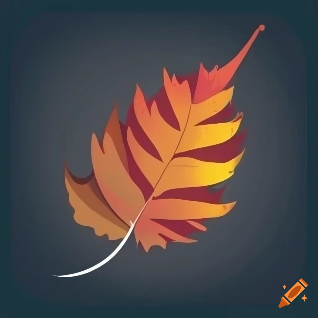 Vector graphic of a fall leaf