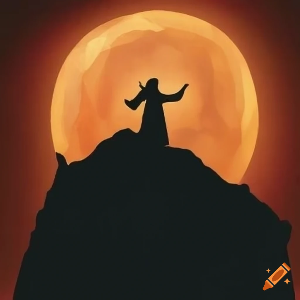 Silhouette of Isaac's sacrifice