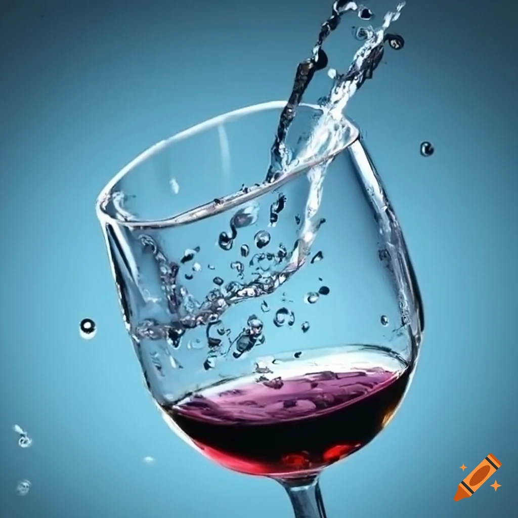 Water turning into wine in a mystical depiction on Craiyon