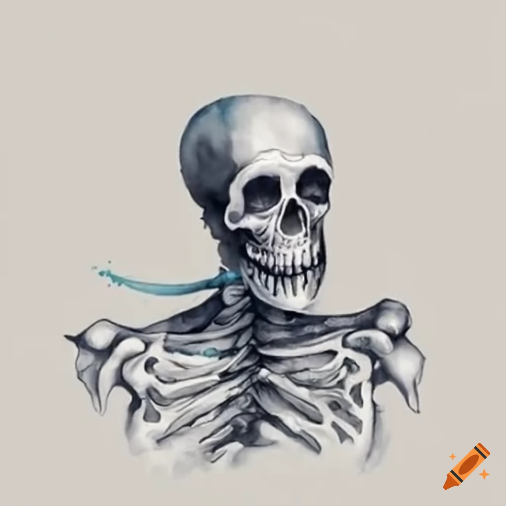 Skeleton rising from the dead