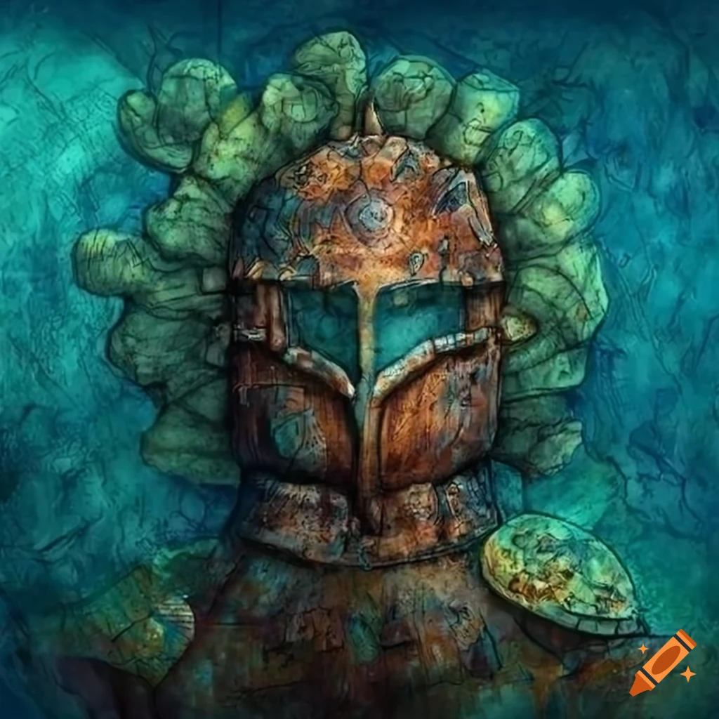 Underwater rusty armor battlemap for epic D&D fight