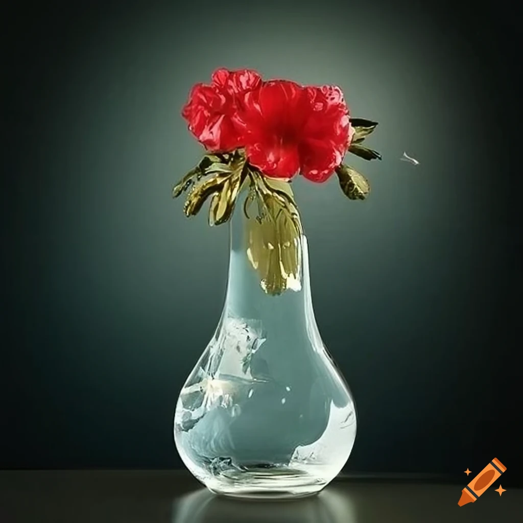 Flower under glass dome