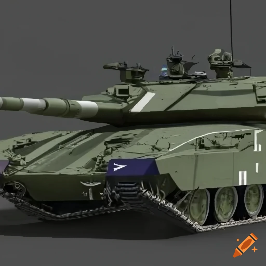 Hybrid tank combining T-90 and Merkava with unique camouflage design