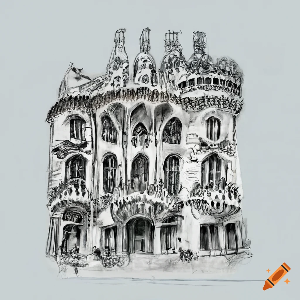 Opera house inspired by Antoni Gaudi overlooking the Mediterranean sea