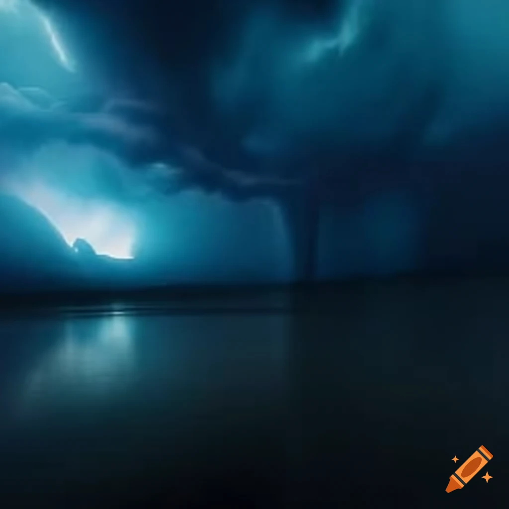 Ark in a tempestuous storm