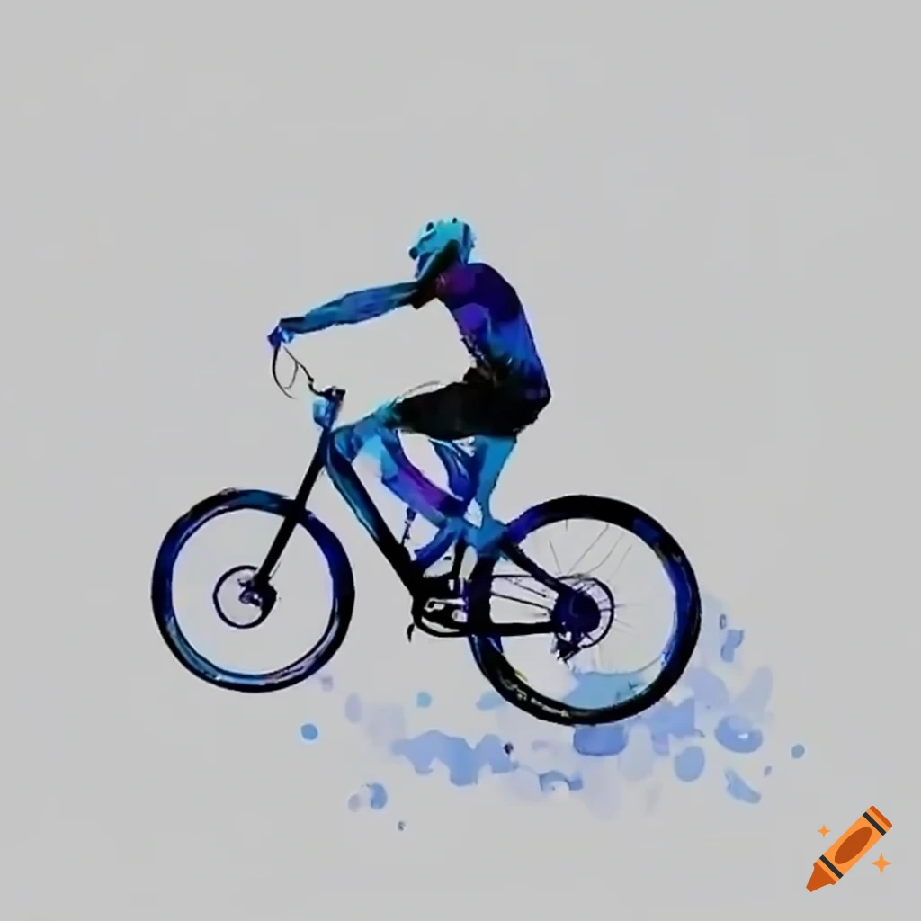 Mountain bike XC rider on a blue Trek bike