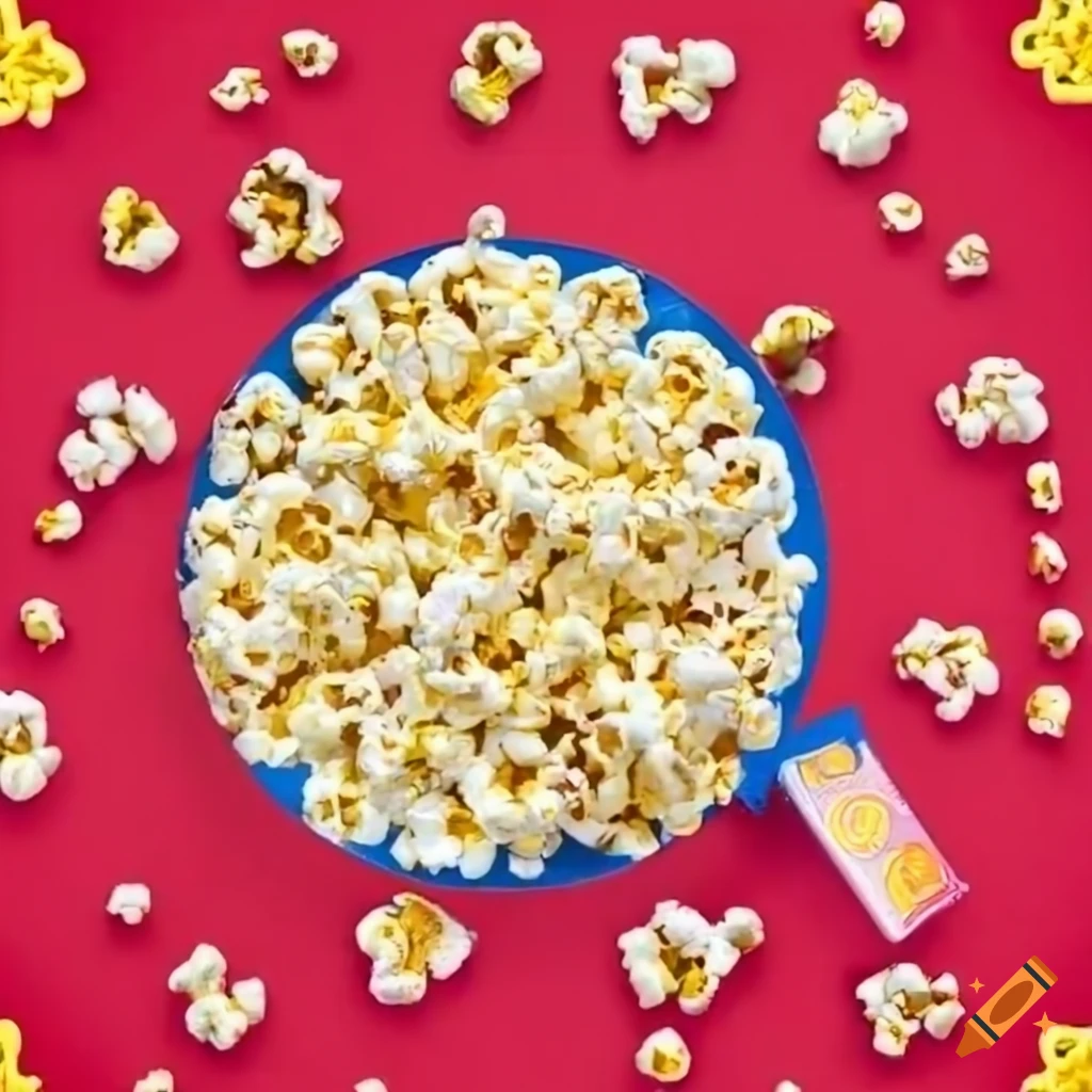 Flyer for cinema tickets with popcorn for kids