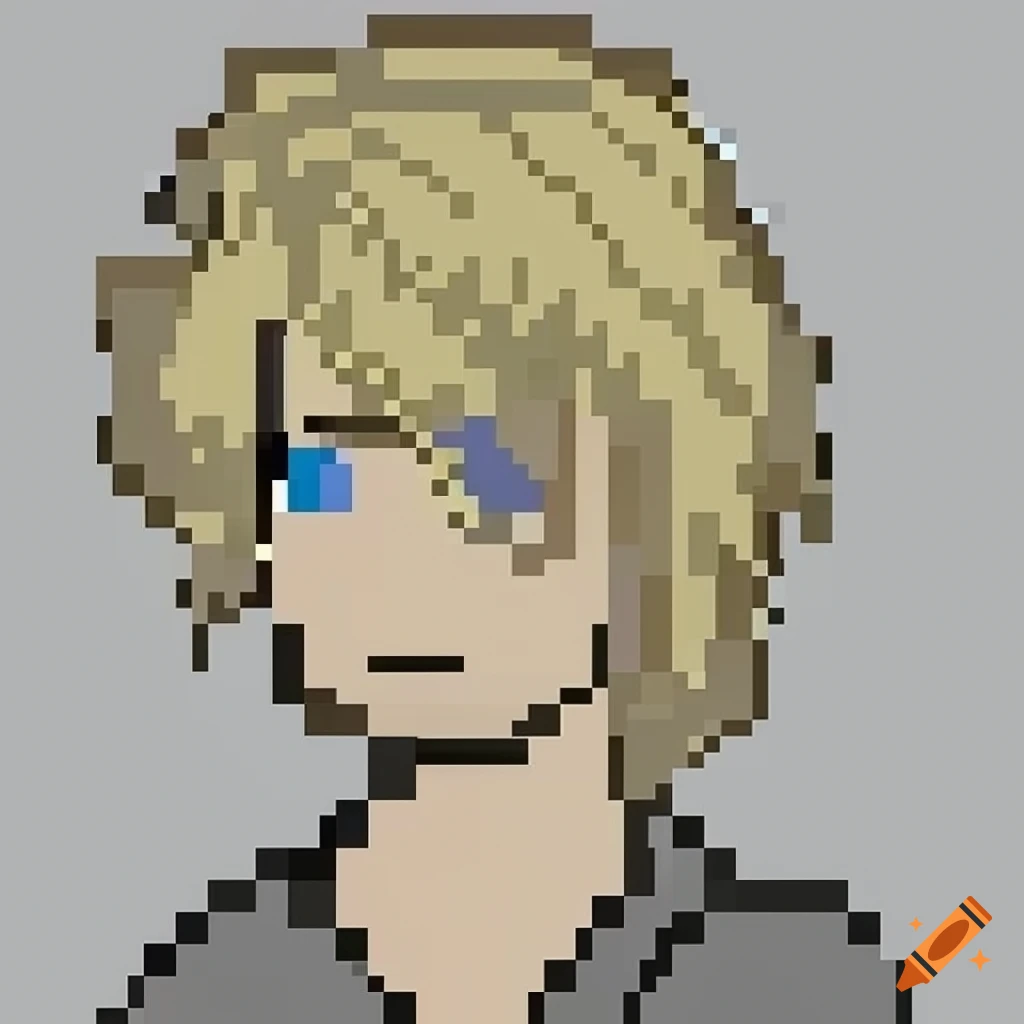 Pixel art of a light-skinned boy with blonde hair