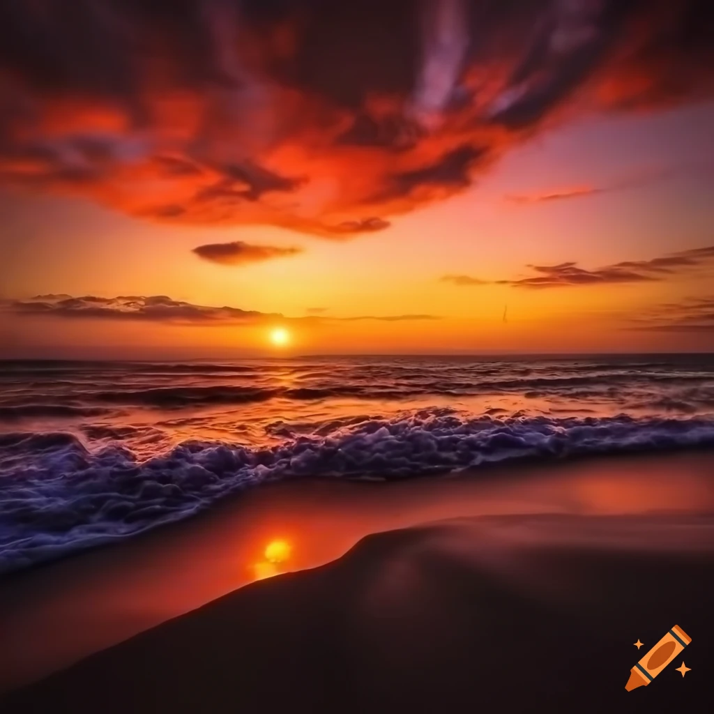 Kelingking Beach at sunset with high detail for QHD display wallpaper
