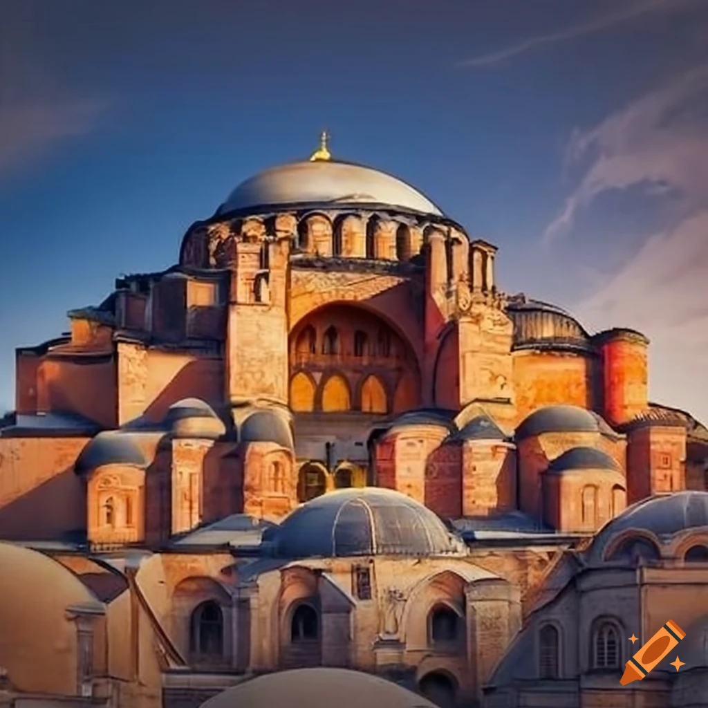 Hagia Sophia in the Byzantine era before minarets addition