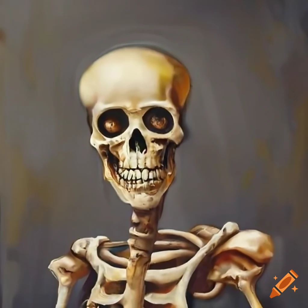 Skeleton rising from the dead