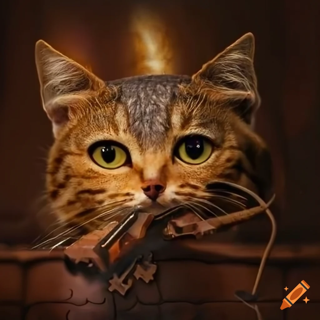 Puzzle room with challenges, hidden treasures, and a cat holding keys