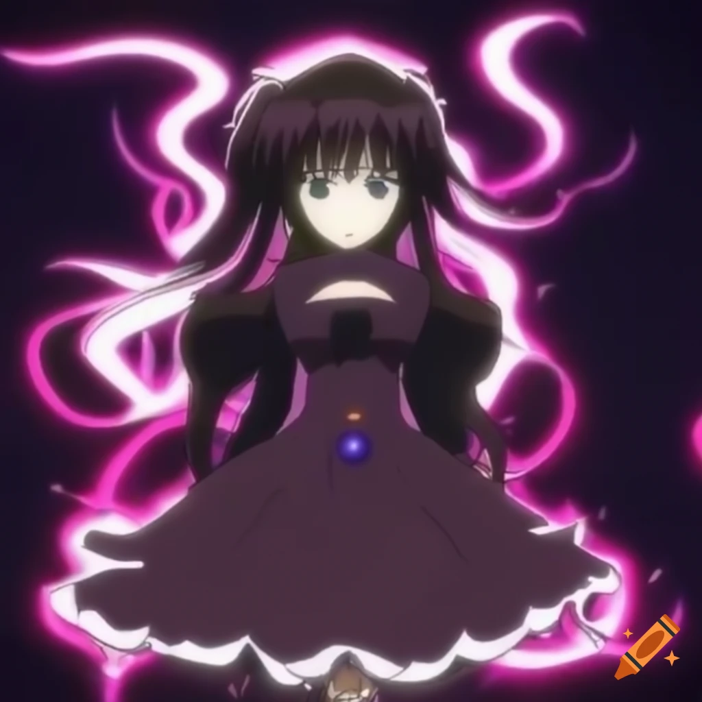 Shiny 3D black diamond in anime style from the 2000s