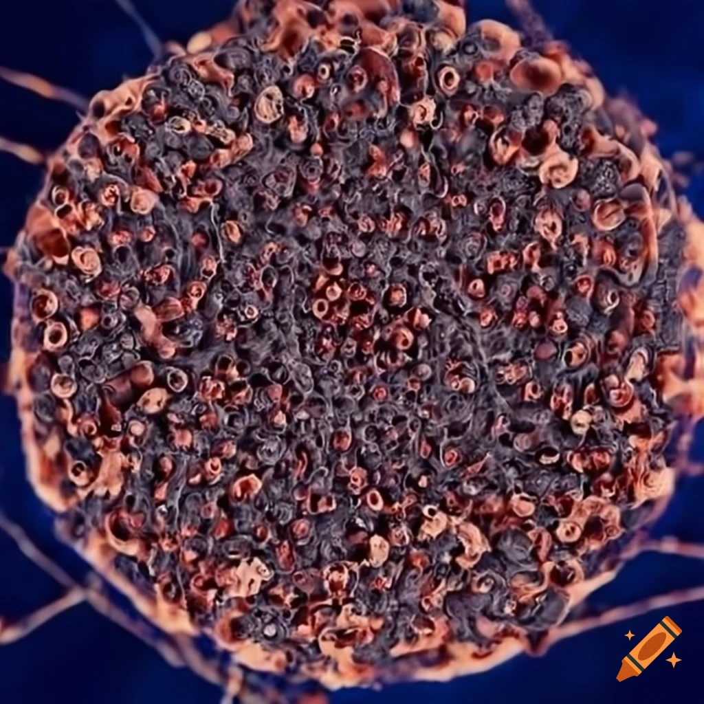 Close-up TEM image of intricate nanoparticle pore network