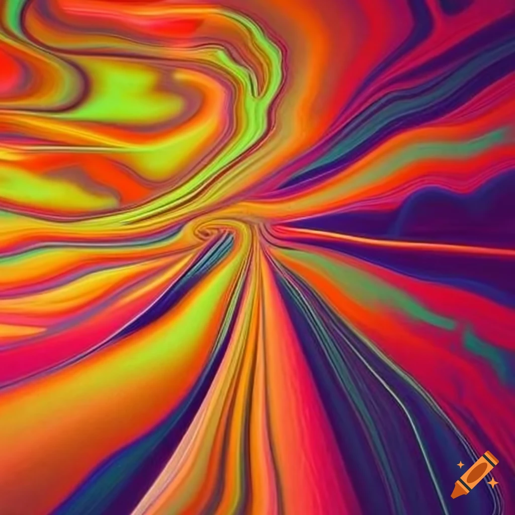 1970s dayglow psychedelic abstract geometric pattern