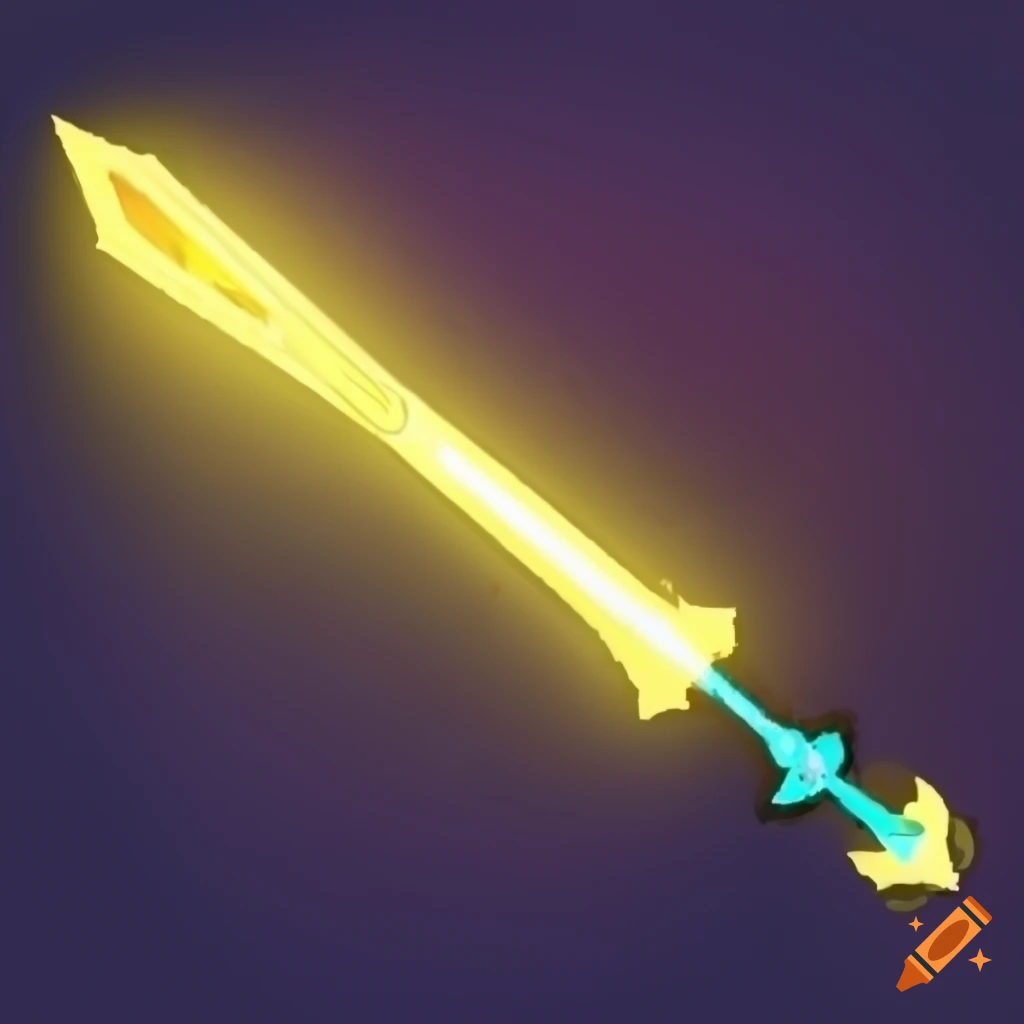 Lance made of glowing yellow light