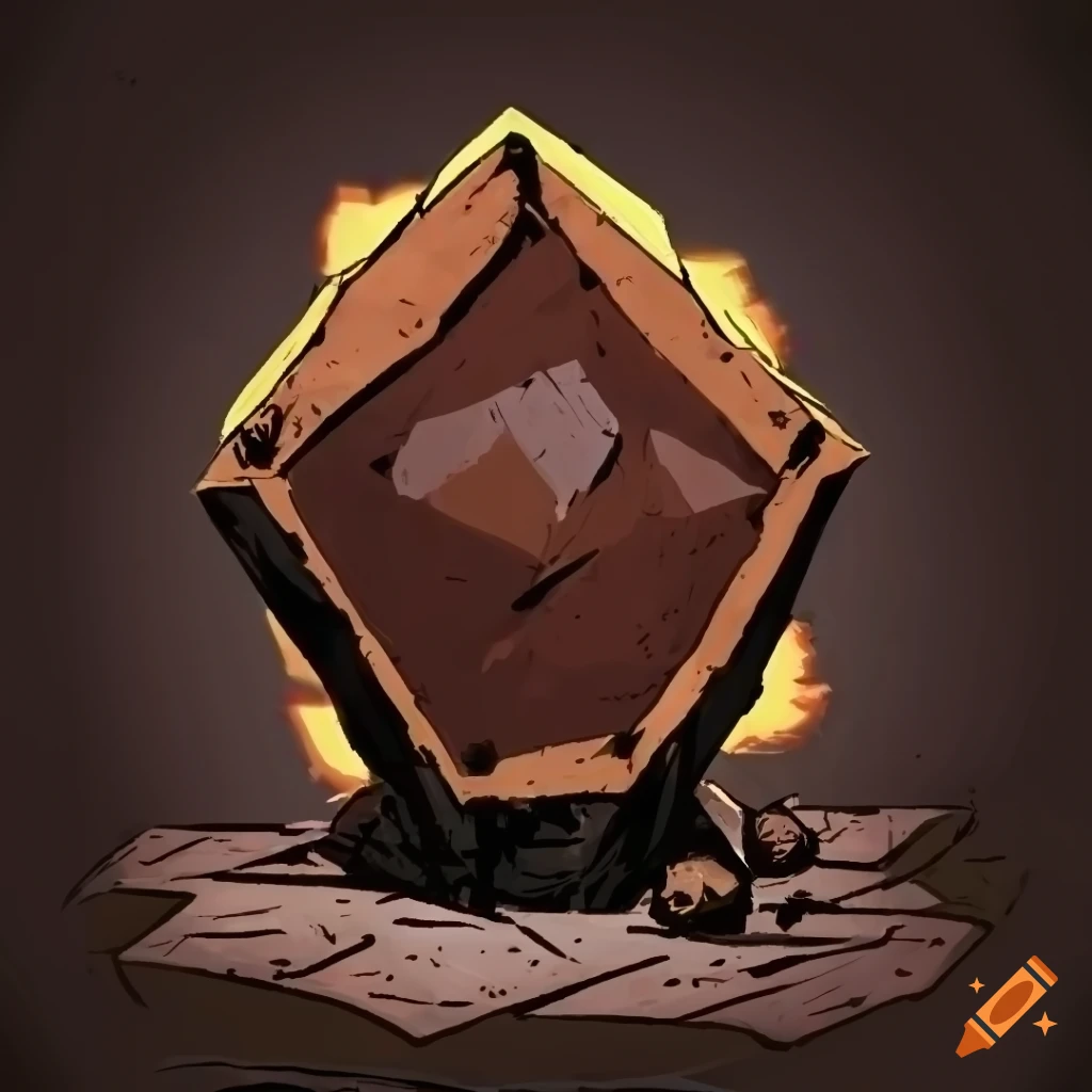 Brown gem inspired by darkest dungeon style