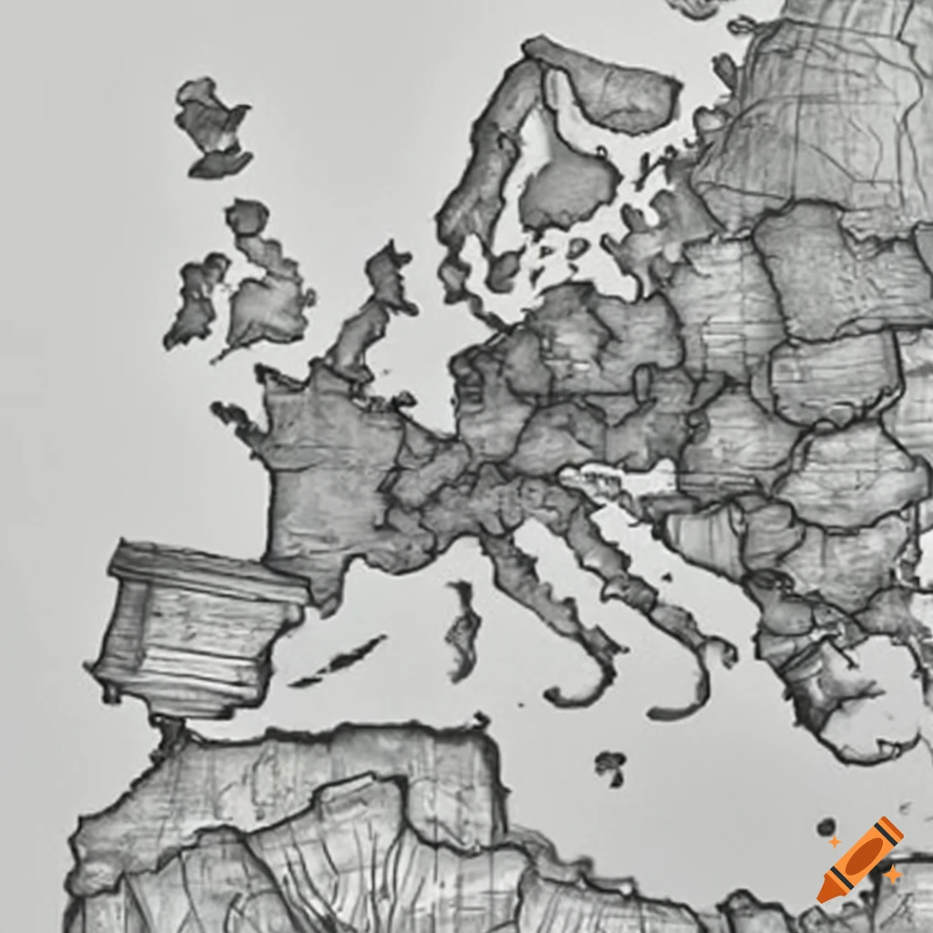 Map showing multiple European countries