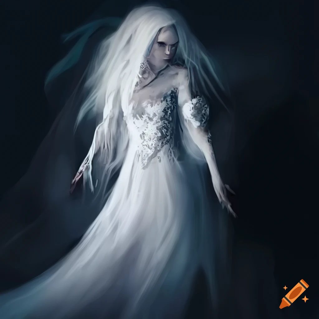 White witch captured in shadow