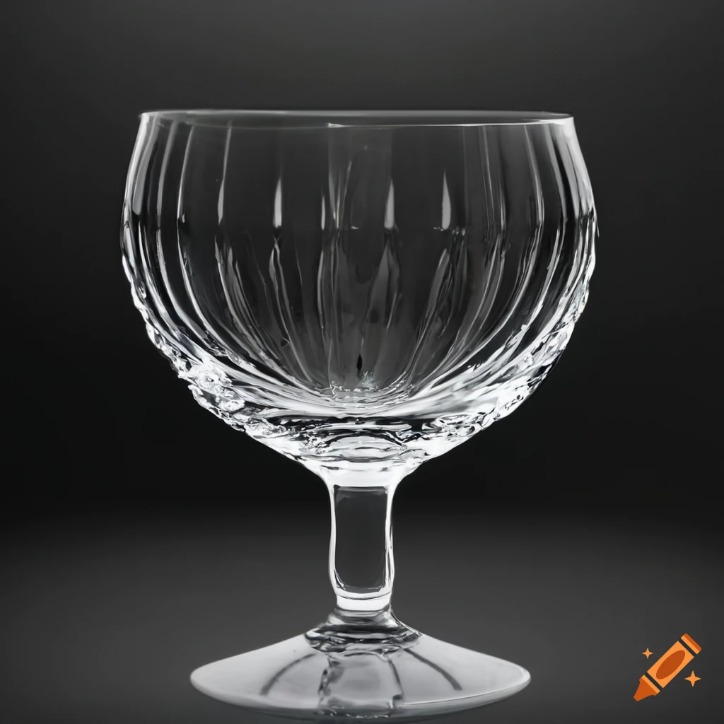 Glass crystal stemware bowl
