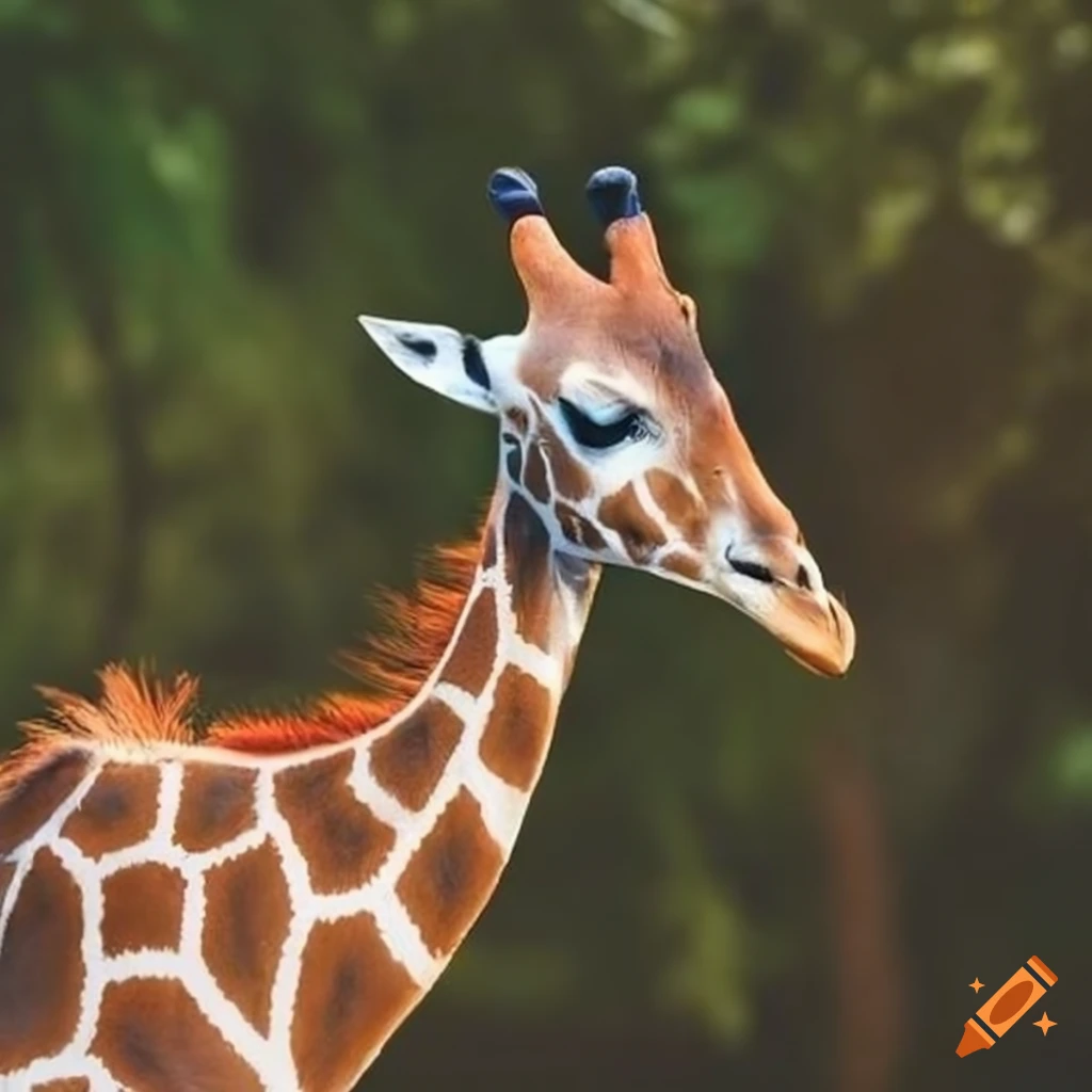 Giraffe in a zoo