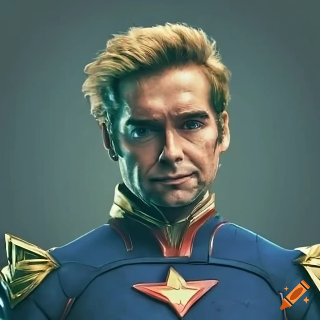 Homelander from The Boys with messy hair