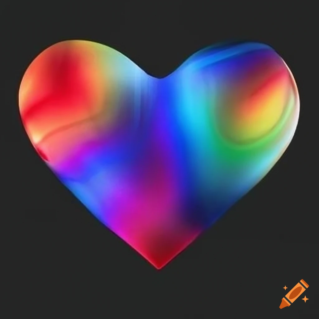 Multicolored love heart