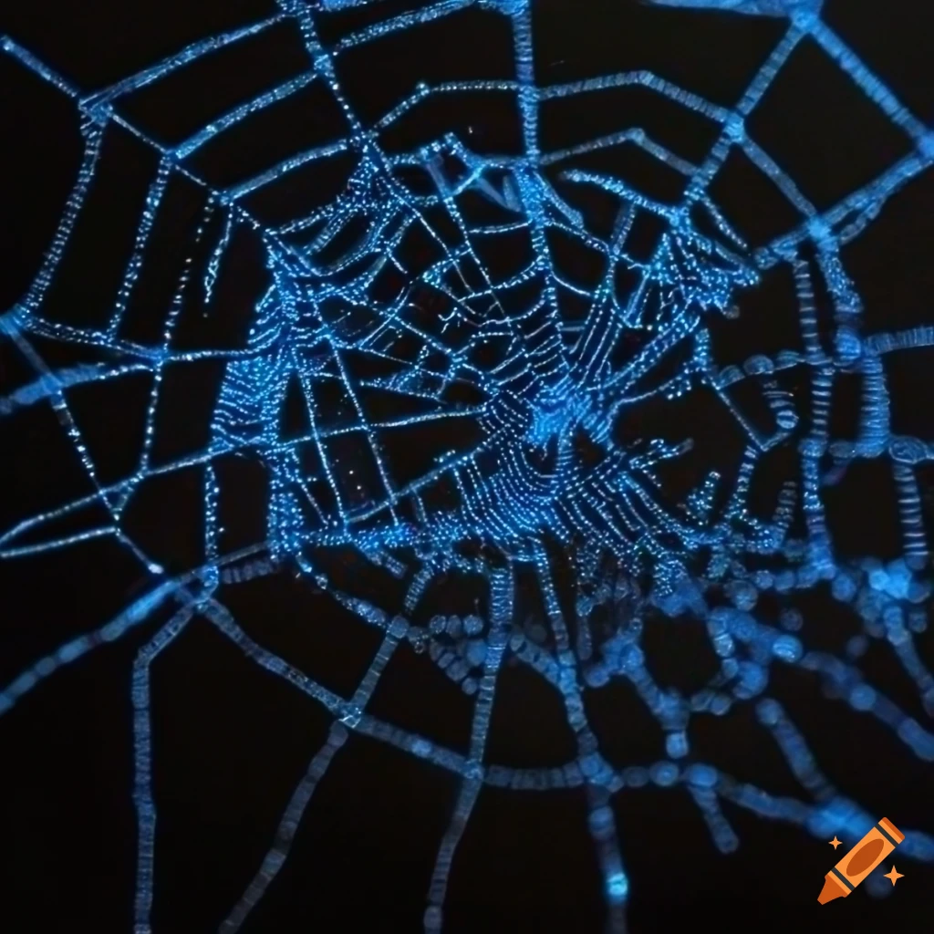 Bioluminescent spider webs