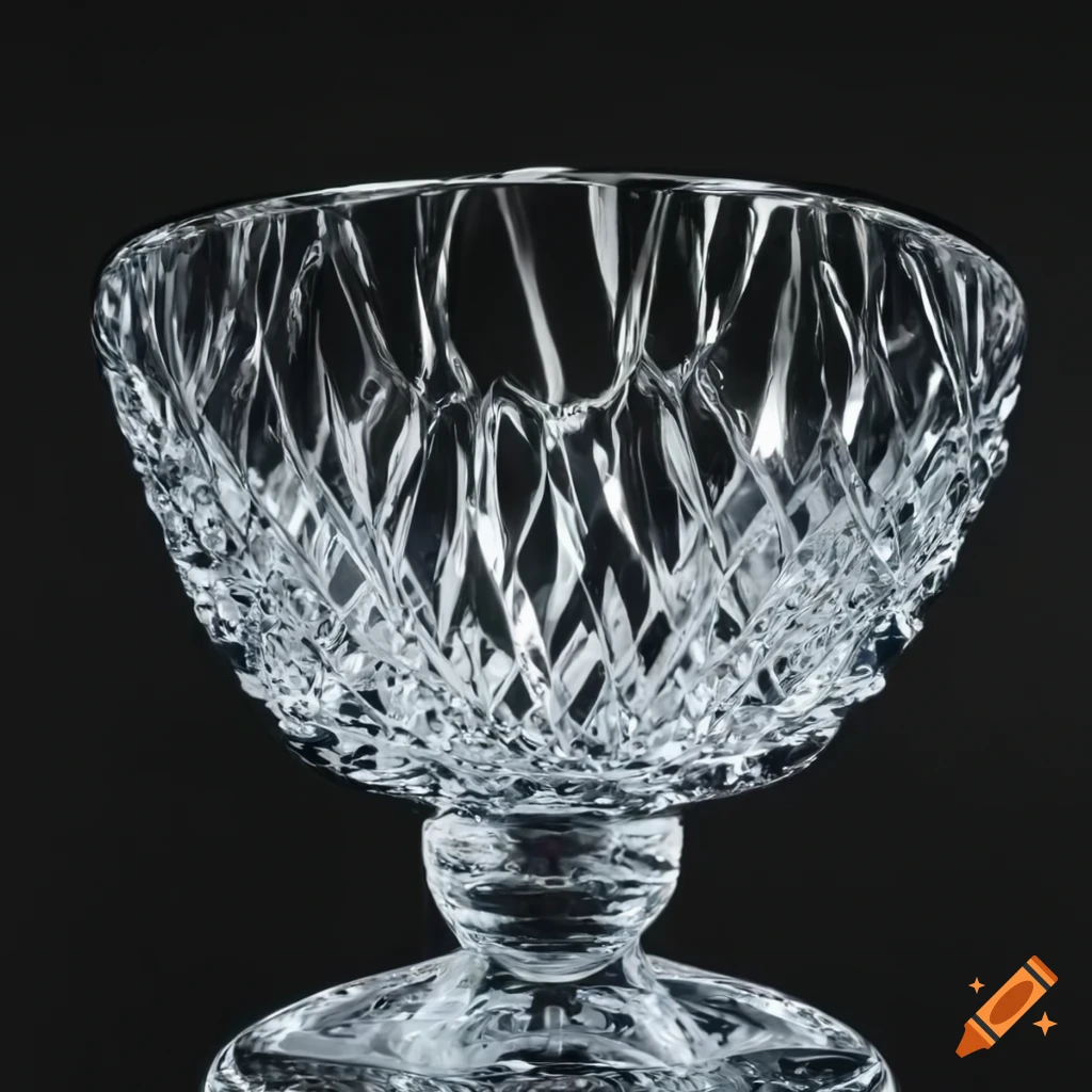 Glass crystal stemware bowl