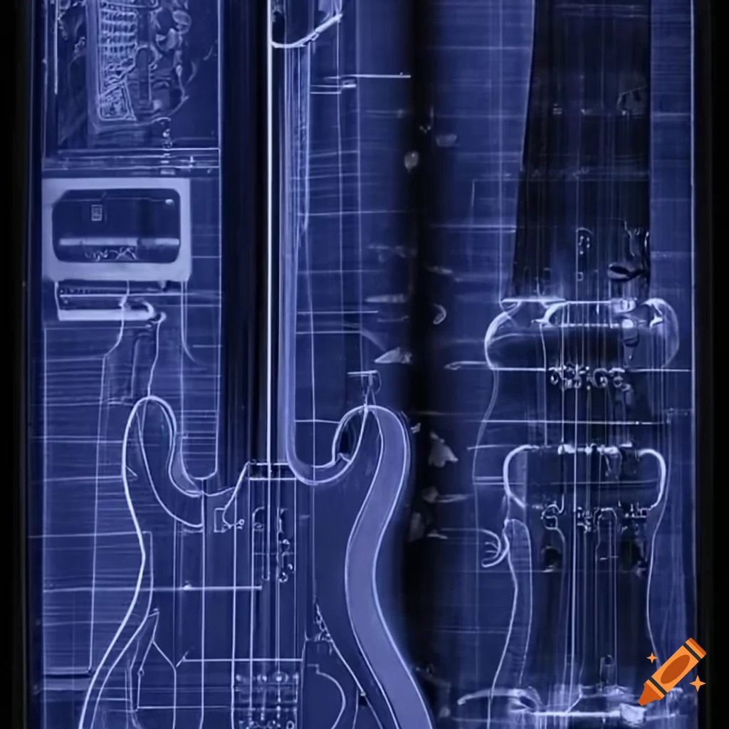 Electric guitar blueprint