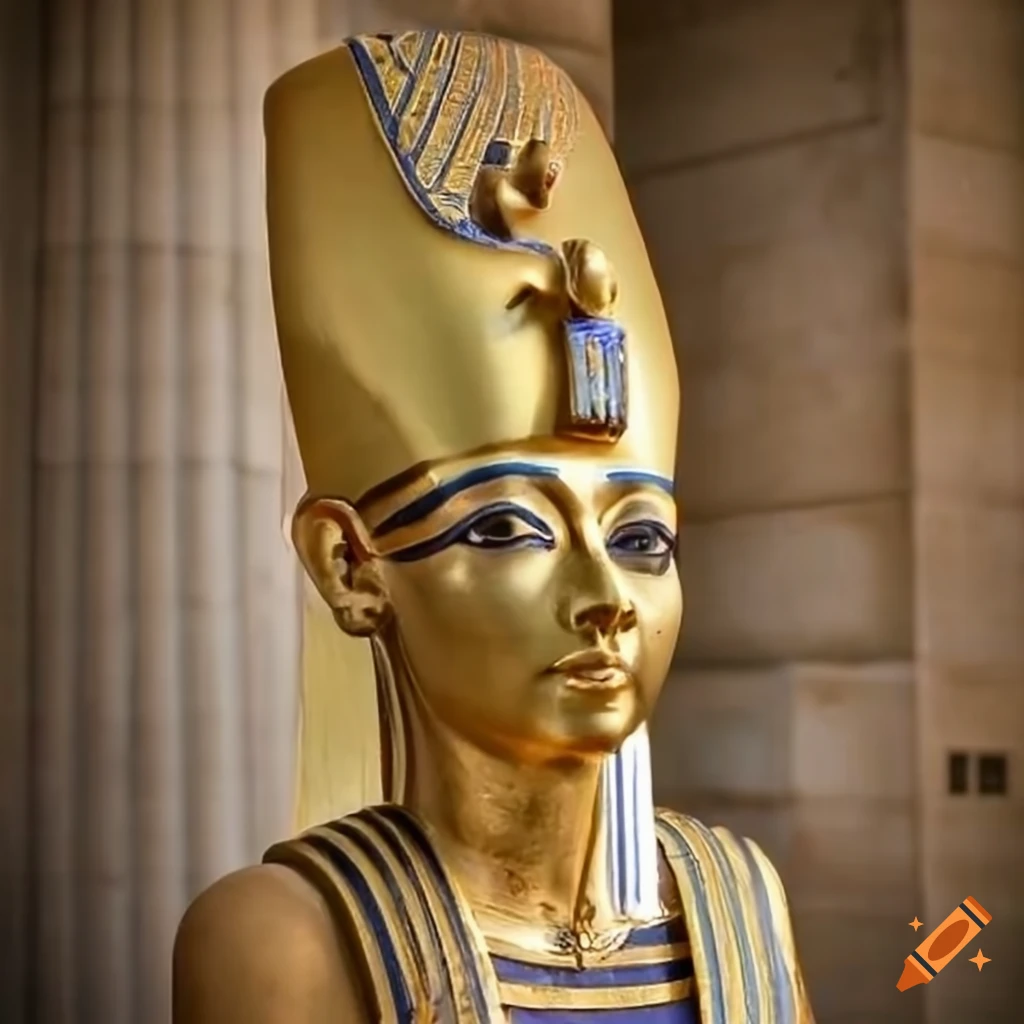 Egyptian pharaoh statue