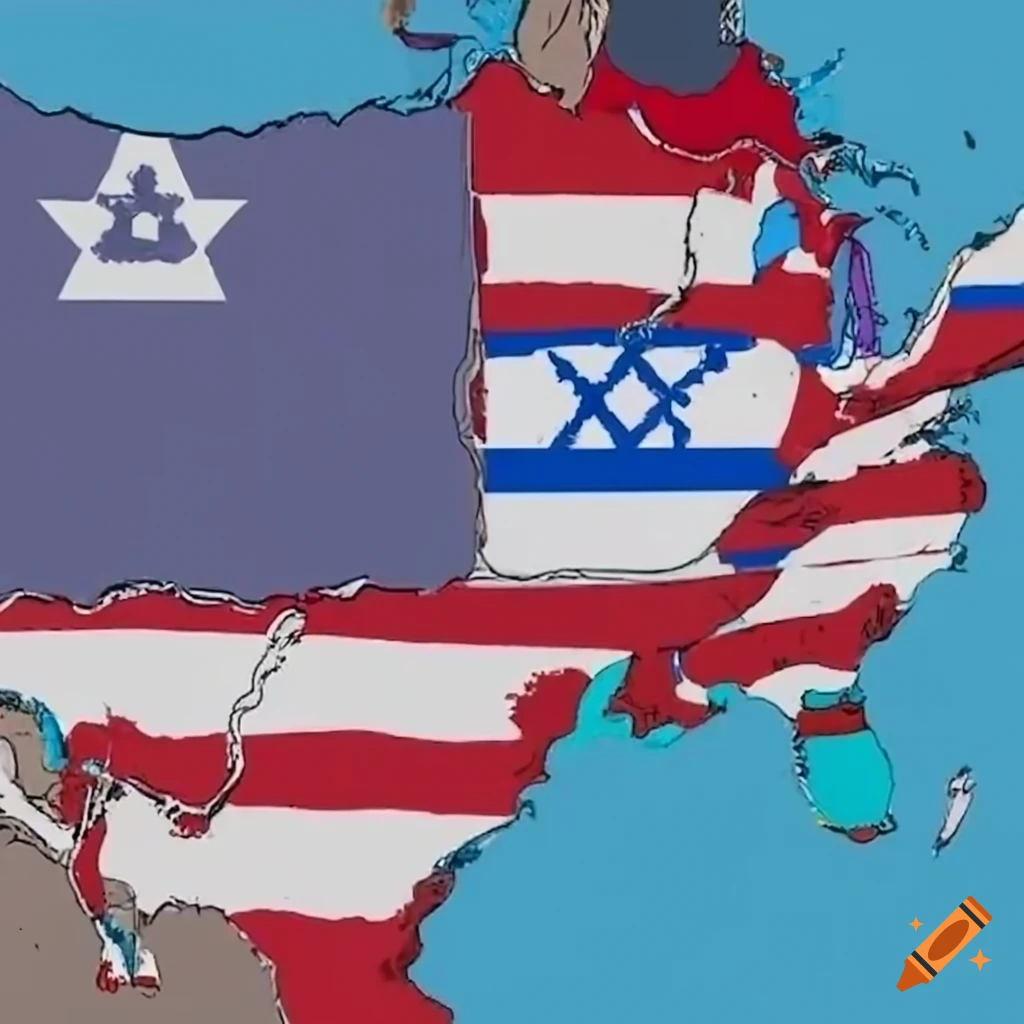 The emblem depicting the United States of Israel
