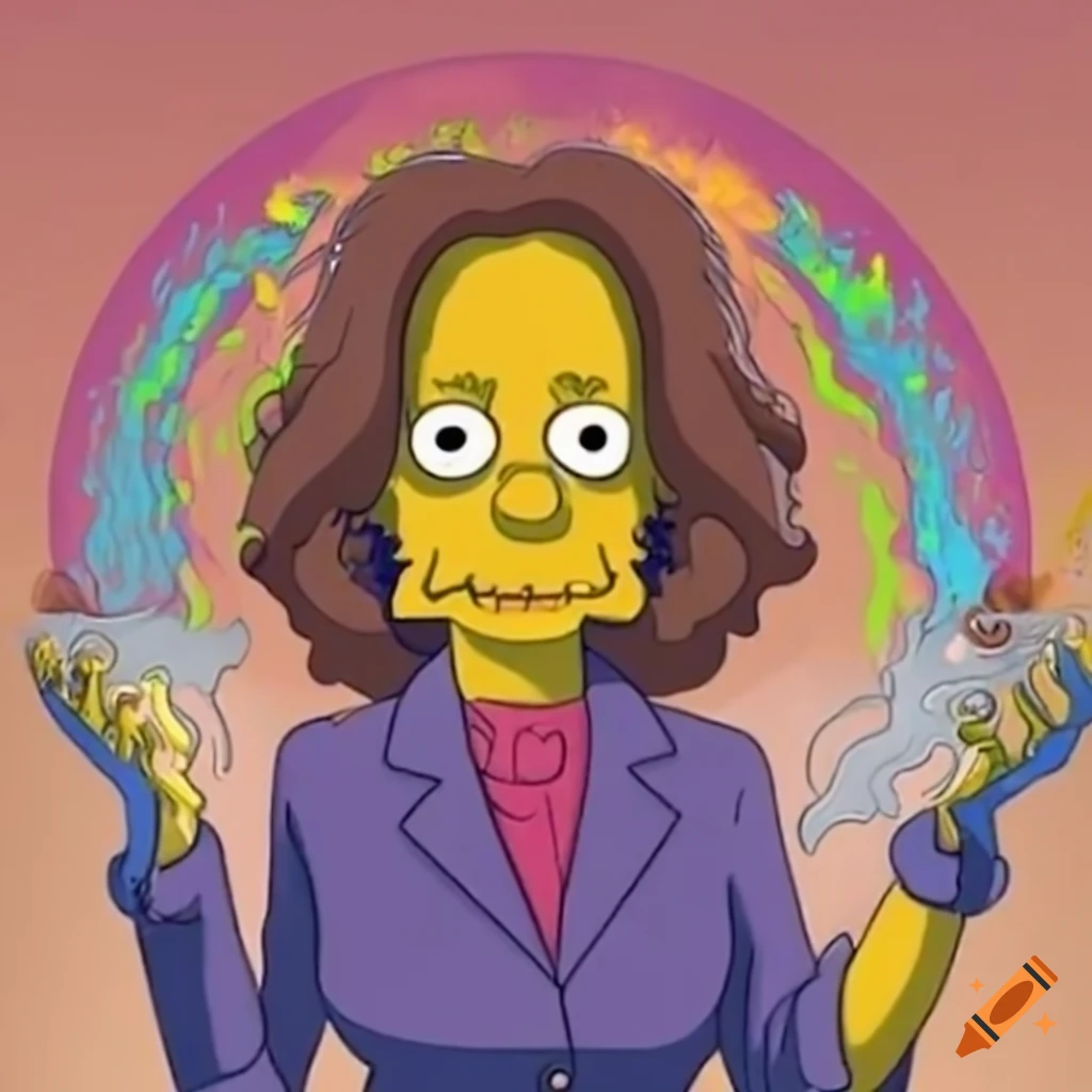 Kamala Harris depicted as President of the USA in a Simpsons prediction