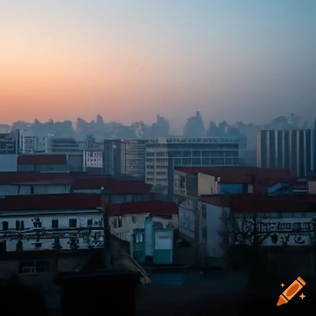 Townscape in North Korea